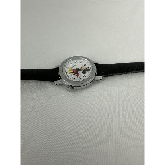 Vintage Bradley Swiss Made Mickey Mouse Wind Up Watch Animated Nodding Pointing - Picture 4 of 6